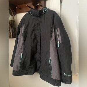 Free Country Charcoal and Black Jacket with mint Details